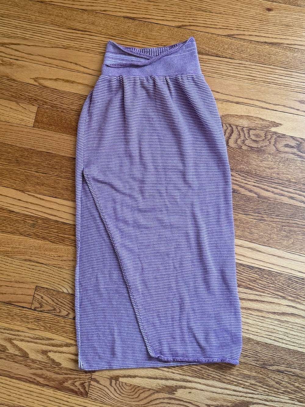 Free People Lavender Ribbed Sweater MIDI Skirt